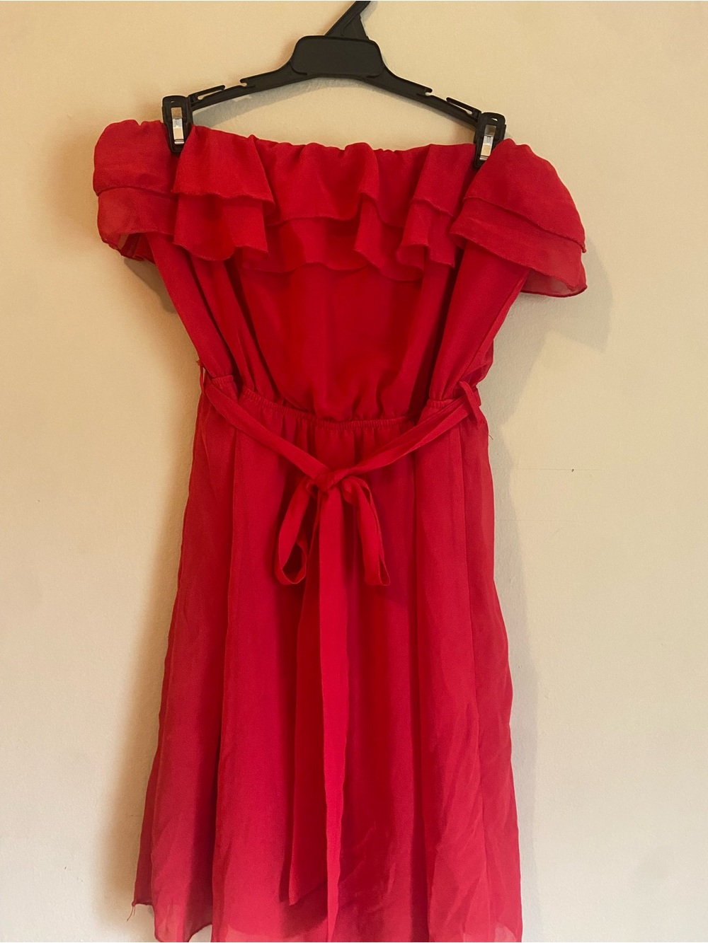 Maurices Tomato Girl Coconut Girl Vacation Off-Shoulder Dress with Ruffle Detail